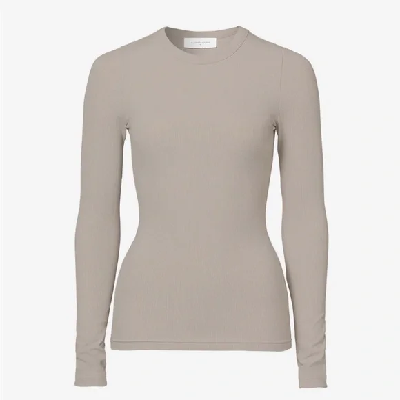 All Things Golden The Luxe Rib Long Sleeve Top in Slate XS - Picture 2 of 7
